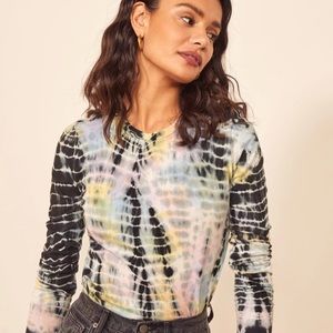 Reformation Eddie Tie Dye Long Sleeve Tee